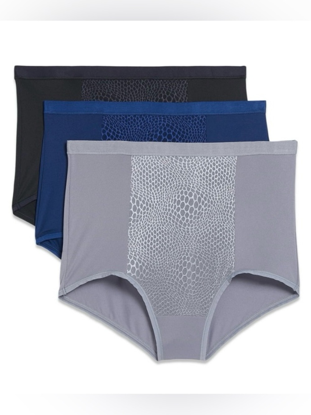 Warners® Blissful Benefits Tummy-Smoothing Comfort Microfiber Brief 3-Pack. NWT.